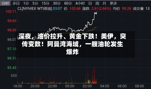 深夜，油价拉升、黄金下跌！美伊，突传变数！阿曼湾海域，一艘油轮发生爆炸